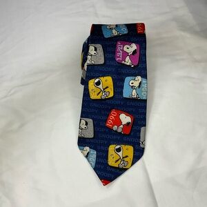 Snoopy Graphic Navy Tie
